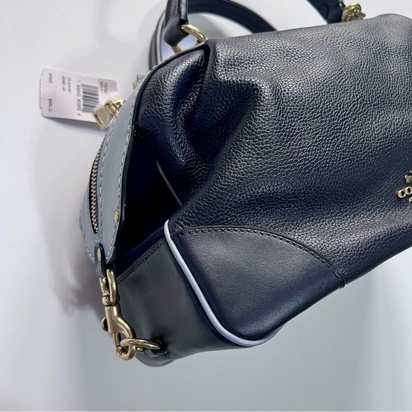 NWT Coach Lane Hues of Blues Colorblock Satchel MSRP$395 SOLD OUT ONLINE - Picture 4 of 16